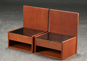 Hans J. Wegner. Par sengeborde af teaktræ 2