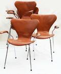 Karmstolar 5st, Sjuan, Arne Jacobsen för Fritz Hansen, 1981