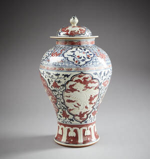 Urna med lock keramik