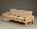Eilersen. Tre-pers. sofa, betrukket med stribet uld. 