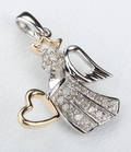 Diamantvedhæng, ca. 0.25 ct.