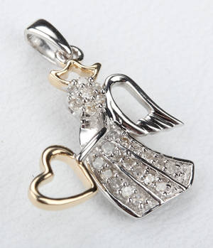 Diamantvedhæng, ca. 0.25 ct.
