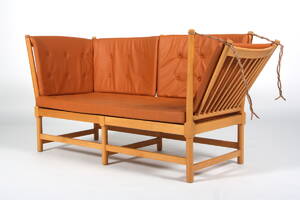 Hyndesæt i Anilinlæder til Børge Mogensens tremmesofa, model 1789 5