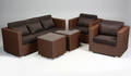 Havemøbler. Loungemøblement, sofa, Brun polyrattan 5