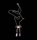 Collier kvartsstenar i silver