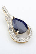 Vedhæng med safir og diamanter