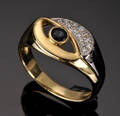 Safir og brillantring