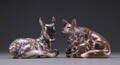 Royal Copenhagen. To figurer af porcelæn, 1. sort. 2