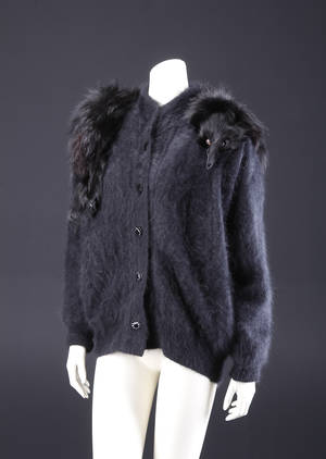 Jakke af angora, mrk. Christine. Ca. str. 42