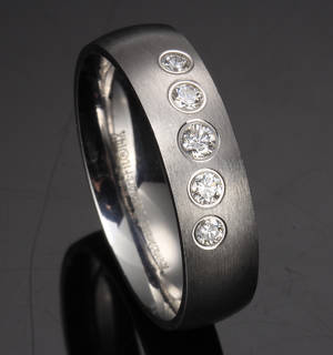 Diamantring, ca. 0.18 ct, 14 kt hvidguld