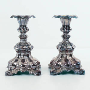 LJUSSTAKAR, silver, barockstil