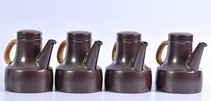 TEKANNOR, 4 st, Terma, Stig Lindberg, Gustavsberg.