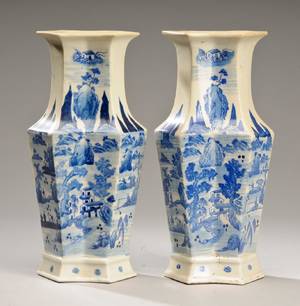 To vaser af porcelæn Kina 1900 tallet 2