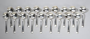 P. Hertz. Dobbelrifflet, 18 boullionskeer 18