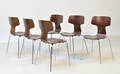 Arne Jacobsen 1902-1971. Sæt på seks stole, model 3103 6