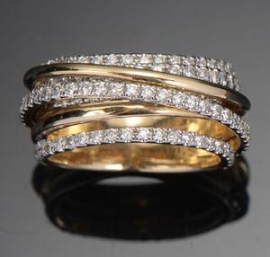 Brillantring af 14 kt guld, ca. 1.27 ct