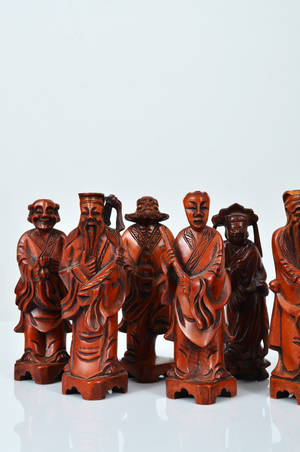 Figurer i trä, troligen Kina 1900-talets andra hälft 9