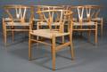 Hans J. Wegner Sæt på otte stk. Y-Stole i eg 8