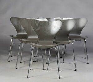 Arne Jacobsen. Seks Syverstole model 3107 6