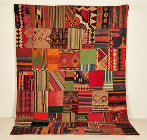 Persisk Patchwork kelim, 320x213 cm.