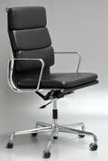 Charles Eames. Kontorstol med armlæn, EA 219 Full Leather 