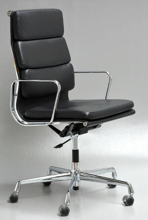 Charles Eames. Kontorstol med armlæn, EA 219 Full Leather 