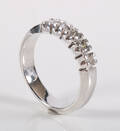 Alliancering af 14 kt hvidguld, 0.25 ct