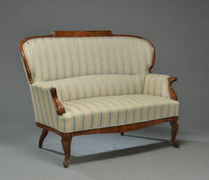 Nyrokoko sofa af mahogni, 1900 tallet