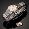 Cartier Santos 2-tone, damearmbåndsur