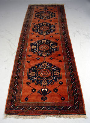 Afghansk håndknyttet tæppe 390 x 125
