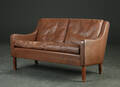 To-pers. sofa, læder, dansk møbelproducent