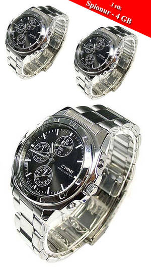Sæt på 3 armbåndsure 4 GB, med indbygget videokamera3