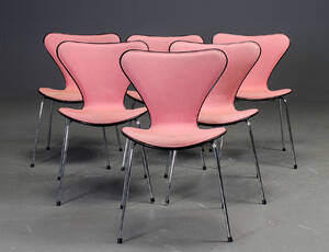Arne Jacobsen. 7er spisestole, model 3107 6 
