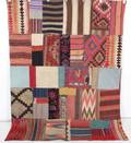 Orientmatta, flatvävd, Patchwork, 200x150 cm