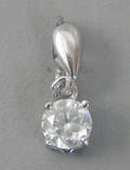 Solitairevedhæng. Ca. 0.40 ct
