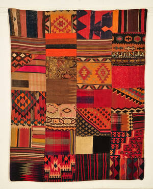 Persisk Patchwork kelim, 205x163 cm.