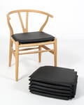 Hyndesæt til Hans J. Wegners Y- stol. Sort læder 6