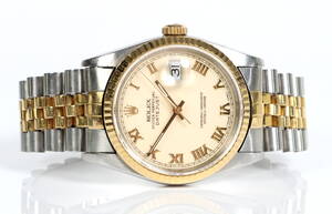 Rolex Datejust. Herreur i 18 kt. guld og stål med hvid skive, ca. 1989 Denne vare er sat til omsalg under nyt varenummer 4936316