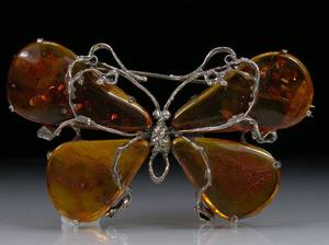 Vintage Bernsteinbrosche