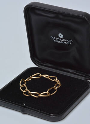 Ole Lynggaard. Love armlænke af 14 kt. guld