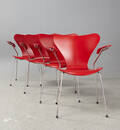 Arne Jacobsen, stolar 3207 Sjuan, 4 st 