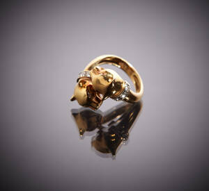 Ring i 18 k guld diamanter