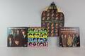THE ROLLING STONES, vinylskivor, 3 st, LP, samt affisch