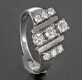 Ring 14 kt  Weißgold ca. 4 g mit Brillanten 