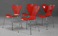 Arne Jacobsen 1901-1972. Spisestuestole model 3107 4
