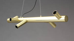 Less Longpendant i messing.