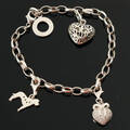 ARMBAND MED BERLOCKER, silver