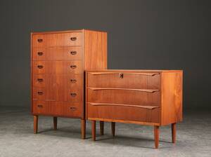 To kommoder af teak, 1960erne 2