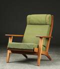 Hans J. Wegner. Højrygget lænestol, model GE-290A 