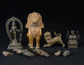 Ni orientalske figurer af bronze, 1700-1900-tallet. 9